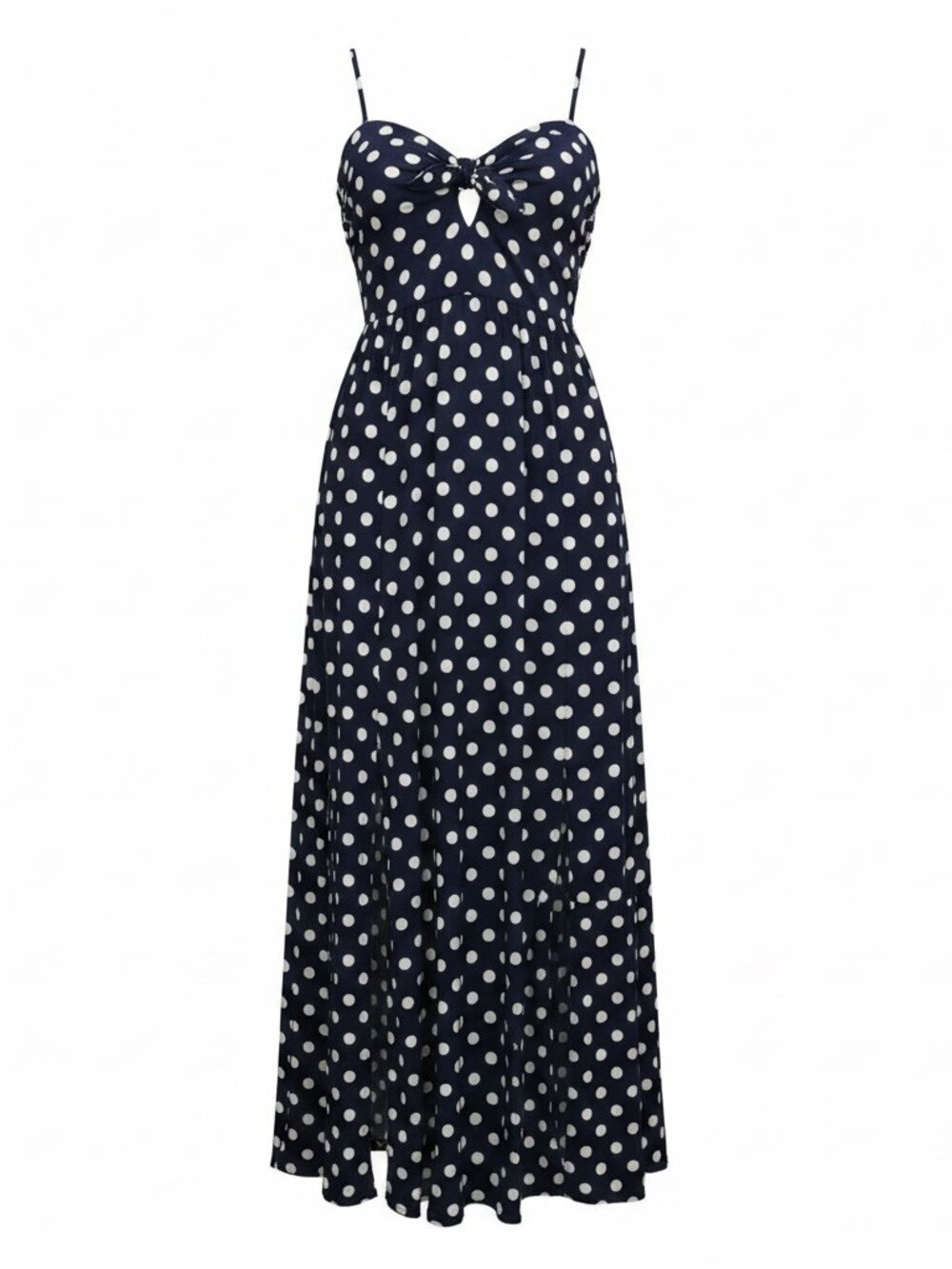 Perfectly Priscilla Navy Polkadot Maxi